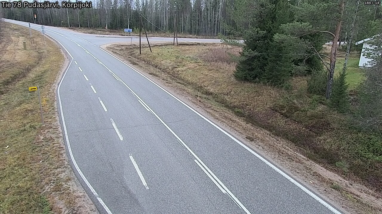 Kelikamerat Kuva Tie 78 Pudasjärvi, Korpijo, Pudasjärvi, Pohjois-Pohjanmaa