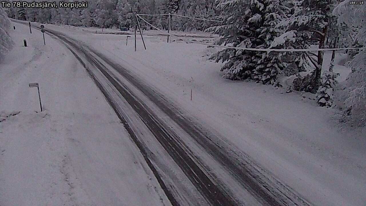 Kelikamerat Kuva Tie 78 Pudasjärvi, Korpijo, Pudasjärvi, Pohjois-Pohjanmaa