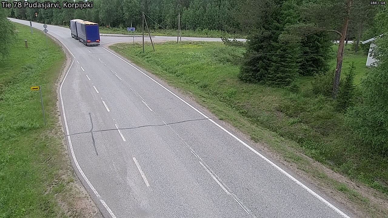 Kelikamerat Kuva Tie 78 Pudasjärvi, Korpijo, Pudasjärvi, Pohjois-Pohjanmaa