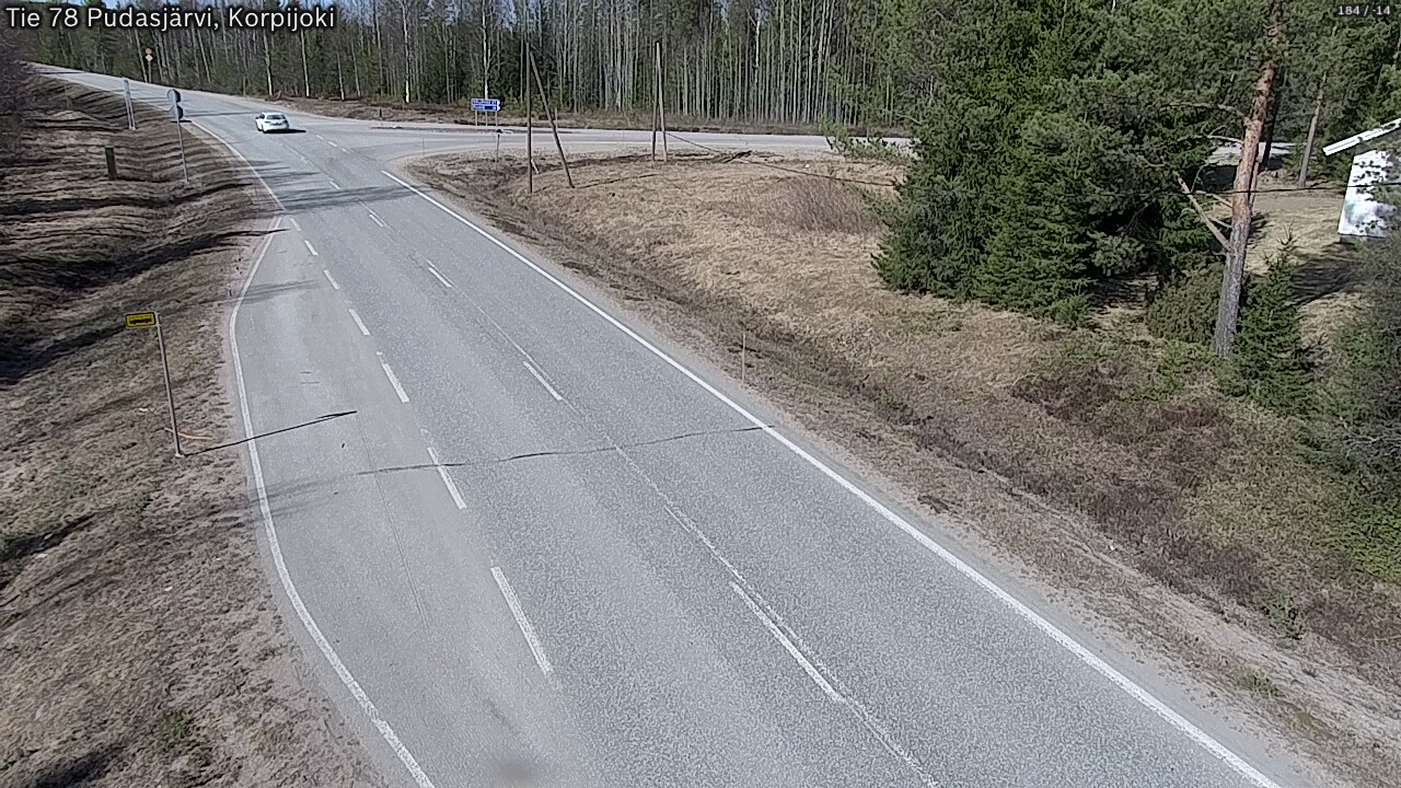 Kelikamerat Kuva Tie 78 Pudasjärvi, Korpijo, Pudasjärvi, Pohjois-Pohjanmaa