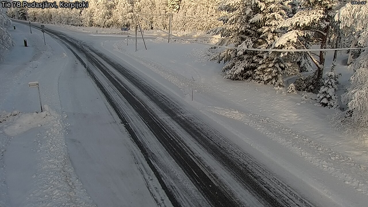 Weather Camera Image Road 78 Pudasjärvi, Korpijoki, Pudasjärvi, Pohjois-Pohjanmaa