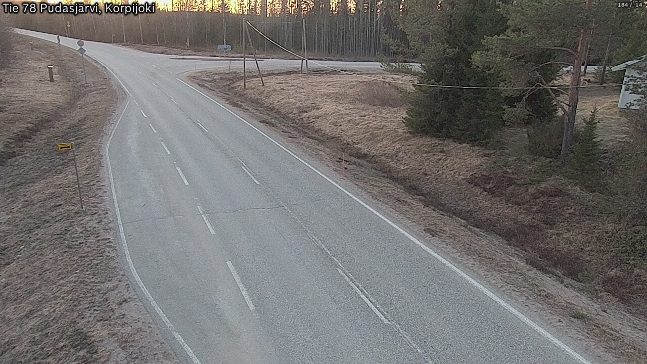 Kelikamerat Kuva Tie 78 Pudasjärvi, Korpijo, Pudasjärvi, Pohjois-Pohjanmaa