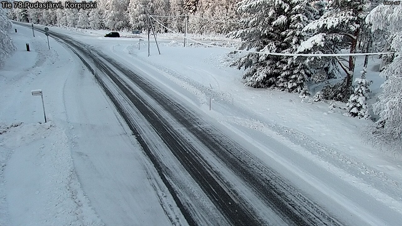 Weather Camera Image Road 78 Pudasjärvi, Korpijoki, Pudasjärvi, Pohjois-Pohjanmaa