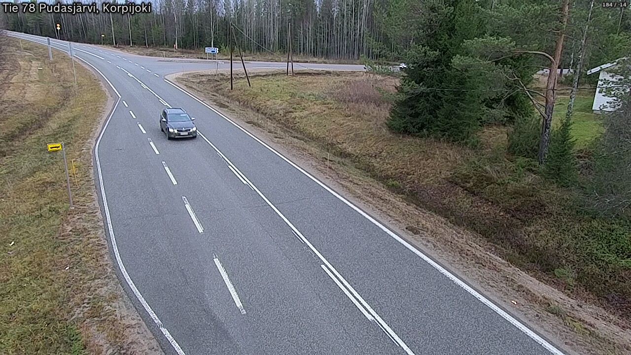 Kelikamerat Kuva Tie 78 Pudasjärvi, Korpijo, Pudasjärvi, Pohjois-Pohjanmaa