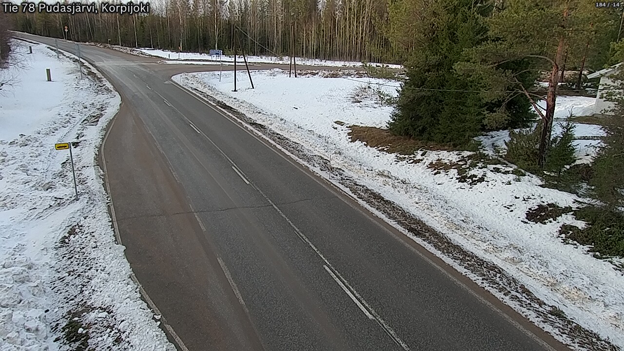 Kelikamerat Kuva Tie 78 Pudasjärvi, Korpijo, Pudasjärvi, Pohjois-Pohjanmaa