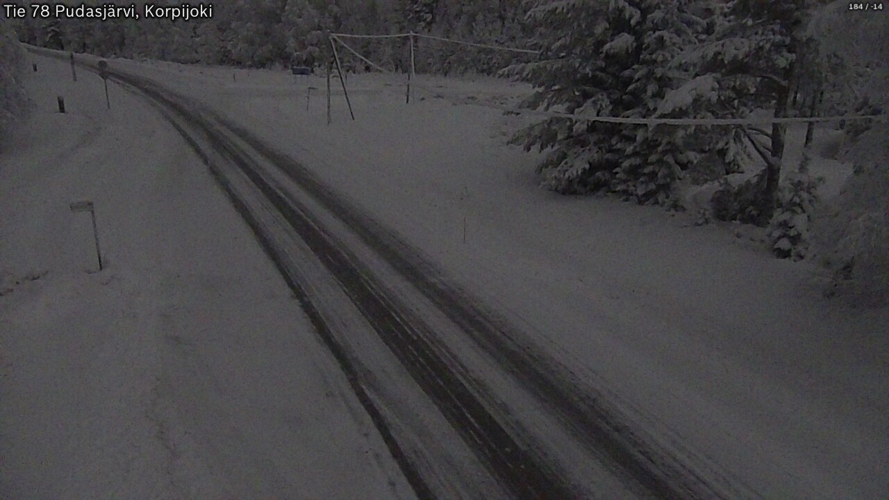 Kelikamerat Kuva Tie 78 Pudasjärvi, Korpijo, Pudasjärvi, Pohjois-Pohjanmaa
