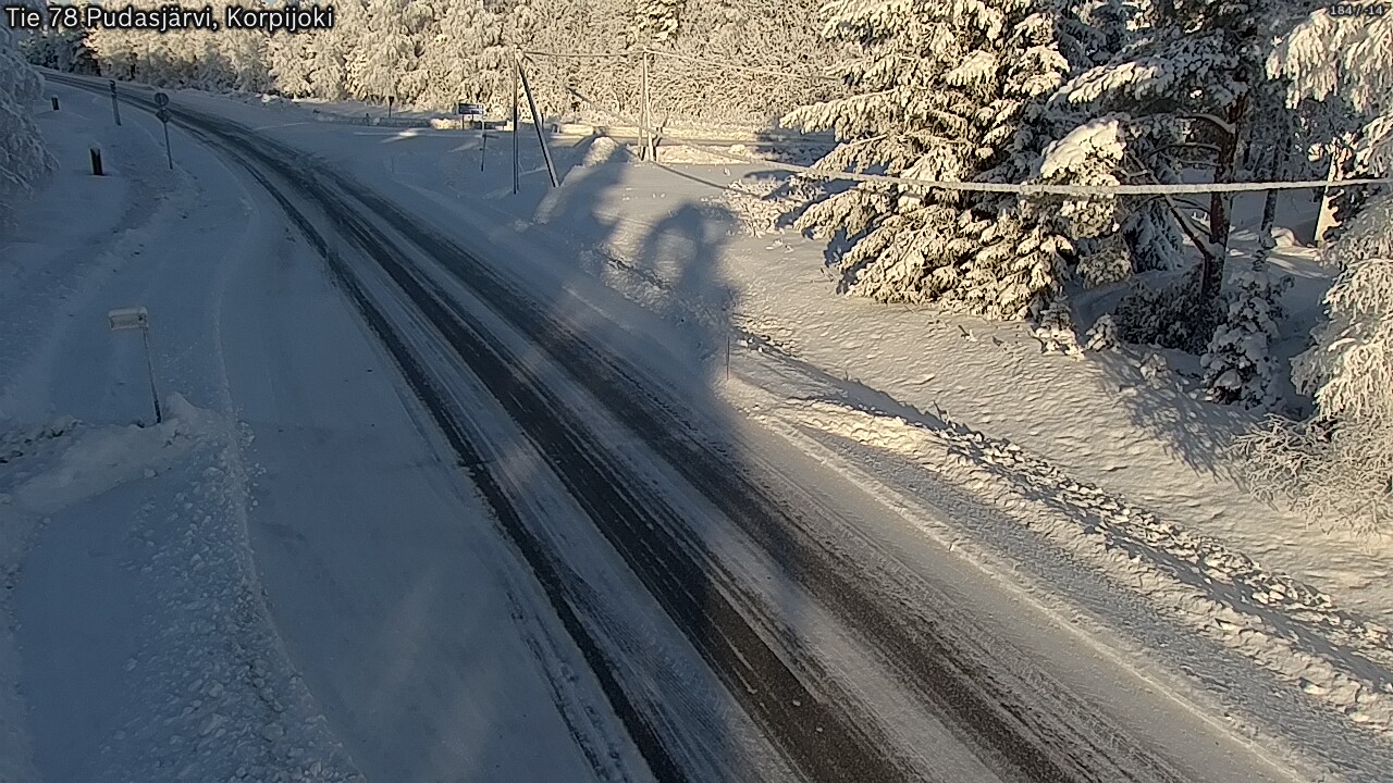 Weather Camera Image Road 78 Pudasjärvi, Korpijoki, Pudasjärvi, Pohjois-Pohjanmaa