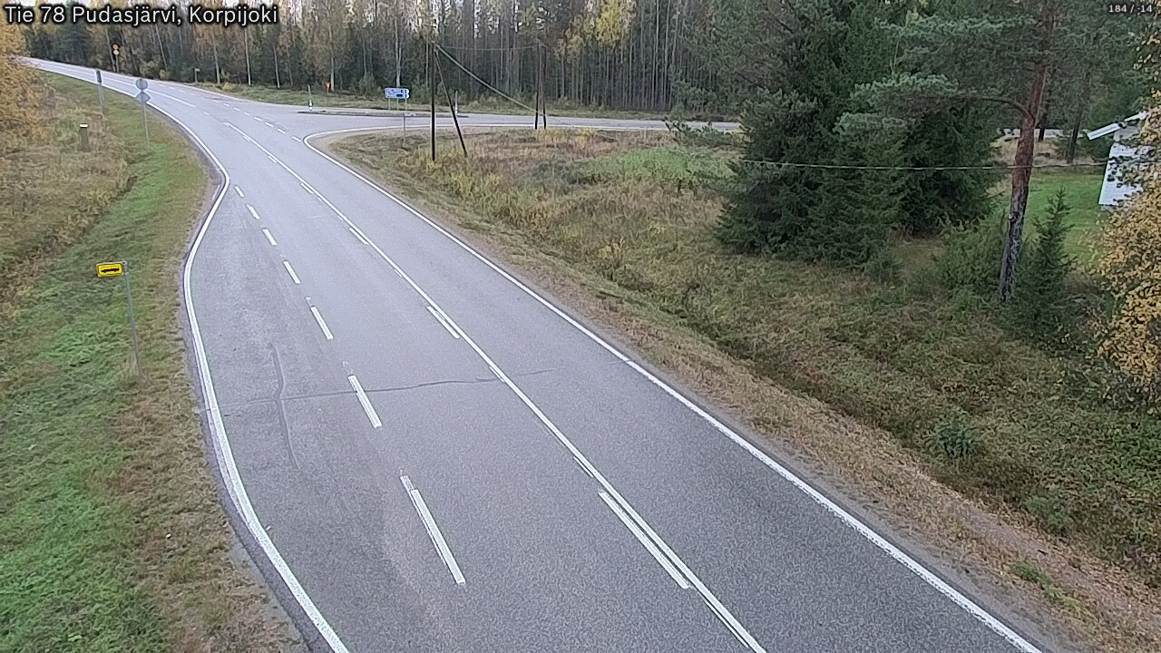 Weather Camera Image Road 78 Pudasjärvi, Korpijoki, Pudasjärvi, Pohjois-Pohjanmaa