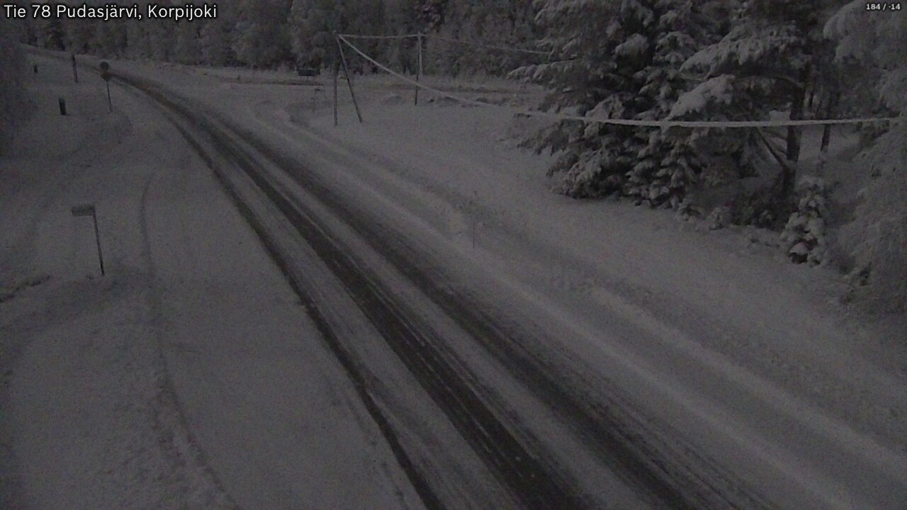 Kelikamerat Kuva Tie 78 Pudasjärvi, Korpijo, Pudasjärvi, Pohjois-Pohjanmaa