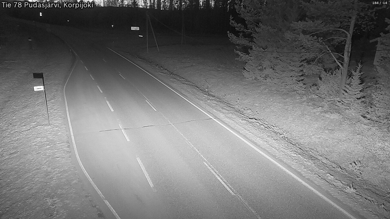 Kelikamerat Kuva Tie 78 Pudasjärvi, Korpijo, Pudasjärvi, Pohjois-Pohjanmaa
