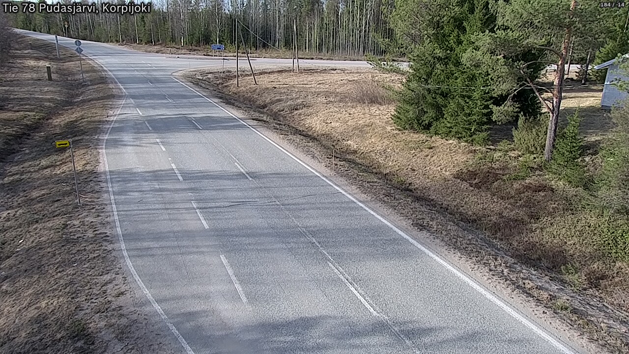 Kelikamerat Kuva Tie 78 Pudasjärvi, Korpijo, Pudasjärvi, Pohjois-Pohjanmaa