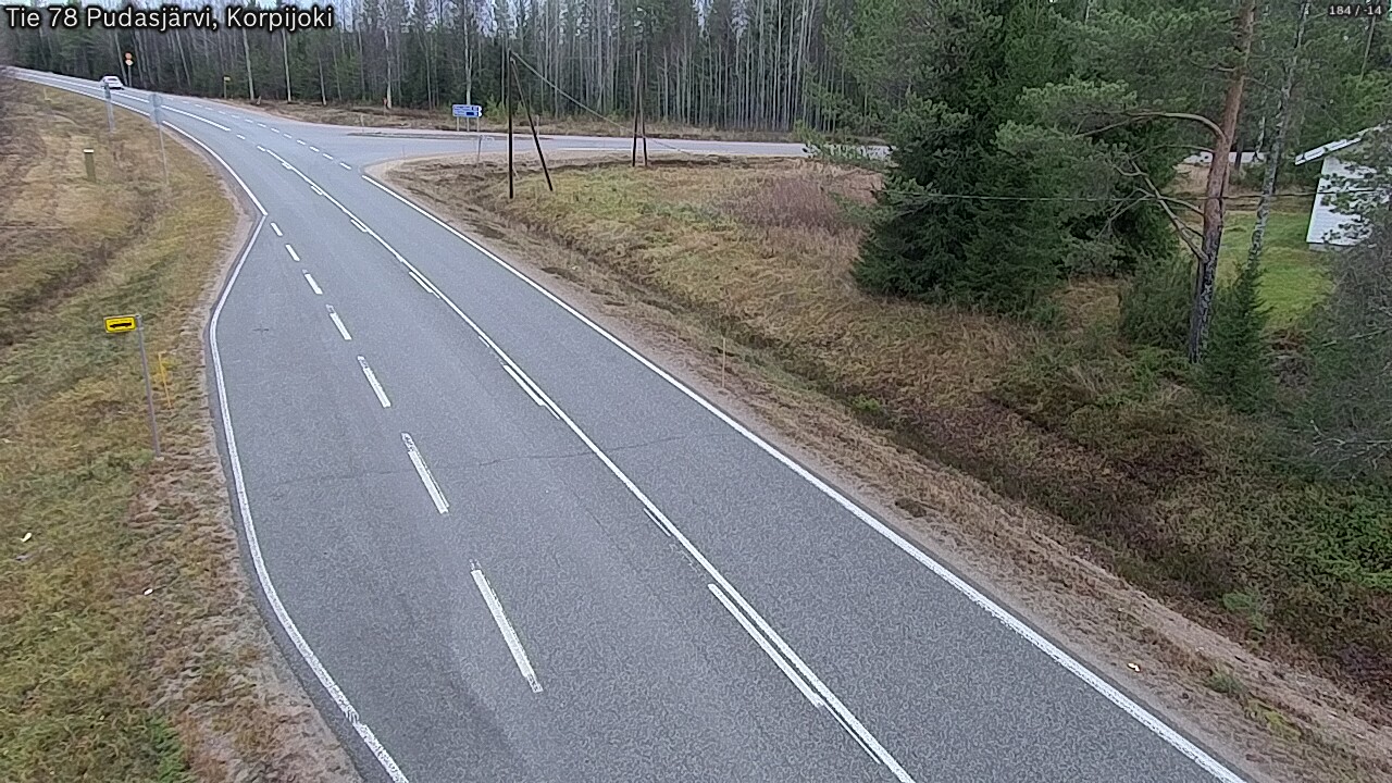 Kelikamerat Kuva Tie 78 Pudasjärvi, Korpijo, Pudasjärvi, Pohjois-Pohjanmaa