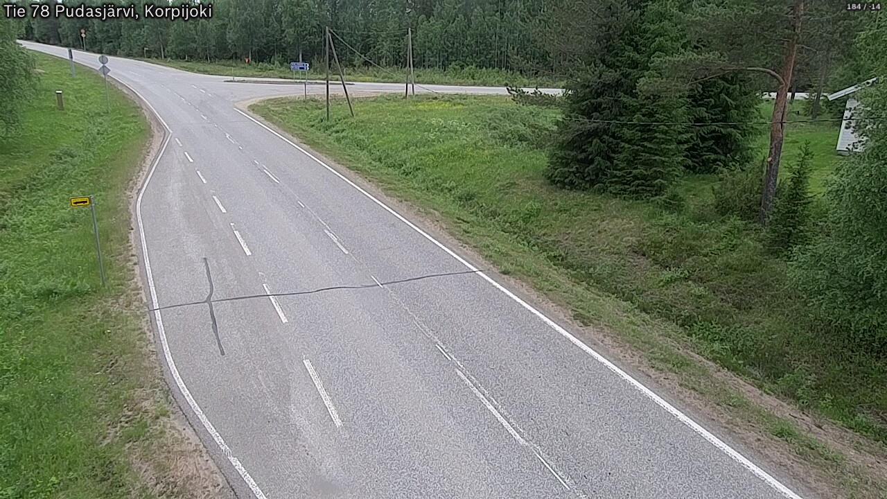 Kelikamerat Kuva Tie 78 Pudasjärvi, Korpijo, Pudasjärvi, Pohjois-Pohjanmaa