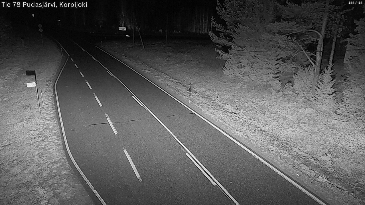Kelikamerat Kuva Tie 78 Pudasjärvi, Korpijo, Pudasjärvi, Pohjois-Pohjanmaa