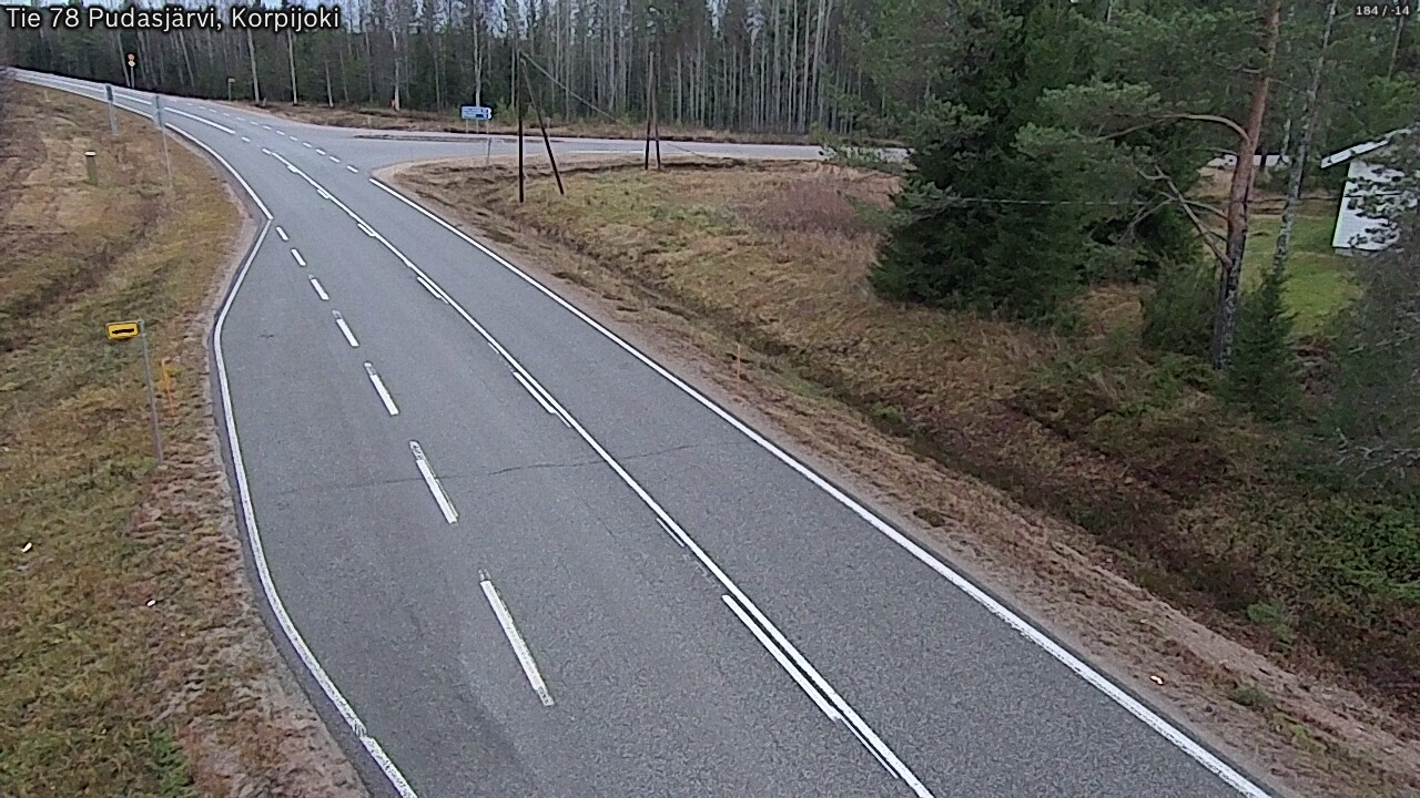 Kelikamerat Kuva Tie 78 Pudasjärvi, Korpijo, Pudasjärvi, Pohjois-Pohjanmaa