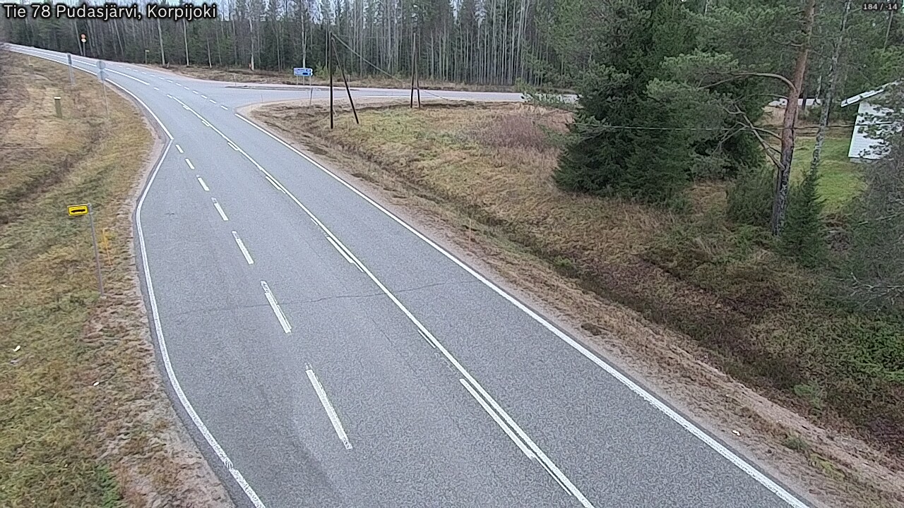 Kelikamerat Kuva Tie 78 Pudasjärvi, Korpijo, Pudasjärvi, Pohjois-Pohjanmaa