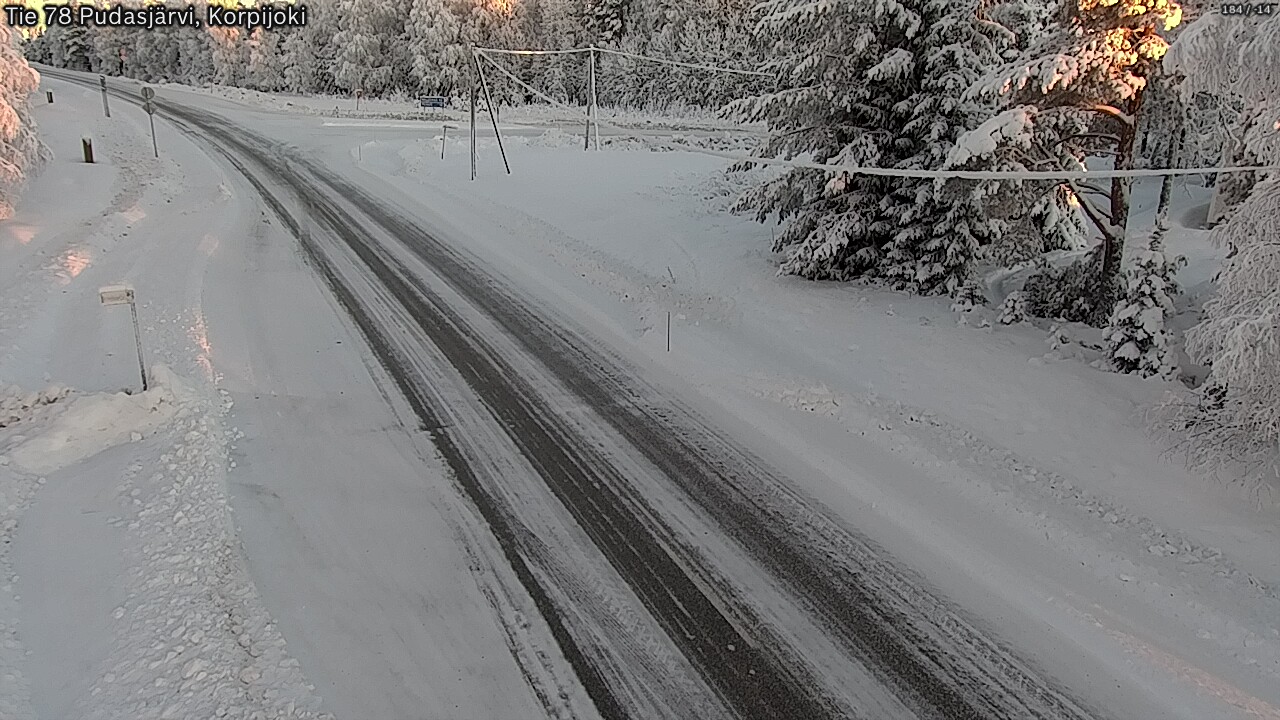 Weather Camera Image Road 78 Pudasjärvi, Korpijoki, Pudasjärvi, Pohjois-Pohjanmaa