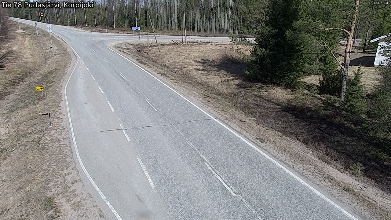 Kelikamerat Kuva Tie 78 Pudasjärvi, Korpijo, Pudasjärvi, Pohjois-Pohjanmaa
