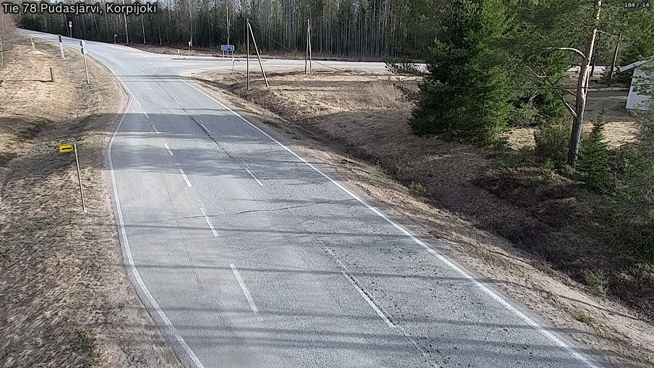 Kelikamerat Kuva Tie 78 Pudasjärvi, Korpijo, Pudasjärvi, Pohjois-Pohjanmaa