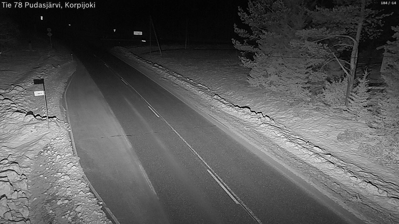 Kelikamerat Kuva Tie 78 Pudasjärvi, Korpijo, Pudasjärvi, Pohjois-Pohjanmaa