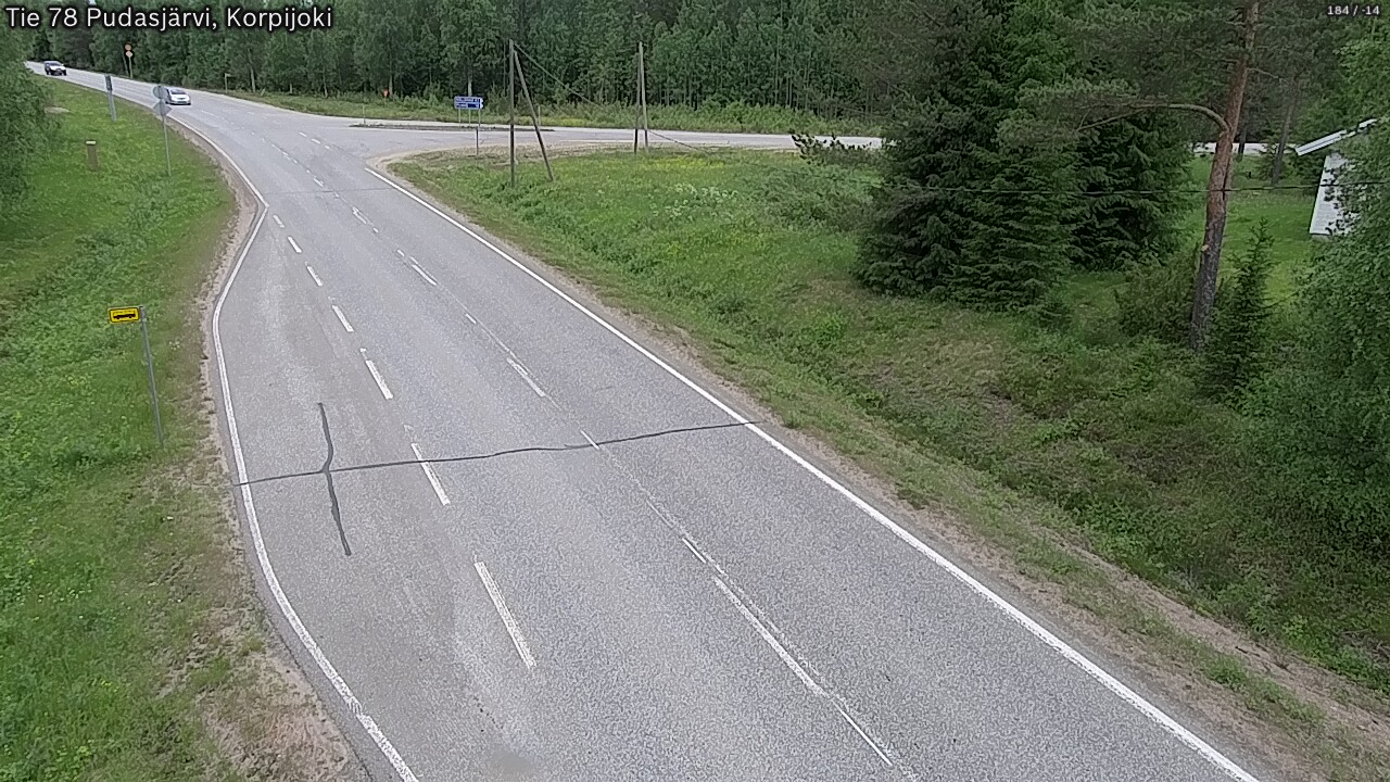 Weather Camera Image Road 78 Pudasjärvi, Korpijoki, Pudasjärvi, Pohjois-Pohjanmaa