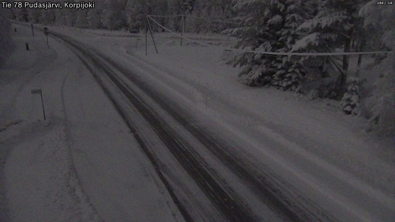 Kelikamerat Kuva Tie 78 Pudasjärvi, Korpijo, Pudasjärvi, Pohjois-Pohjanmaa