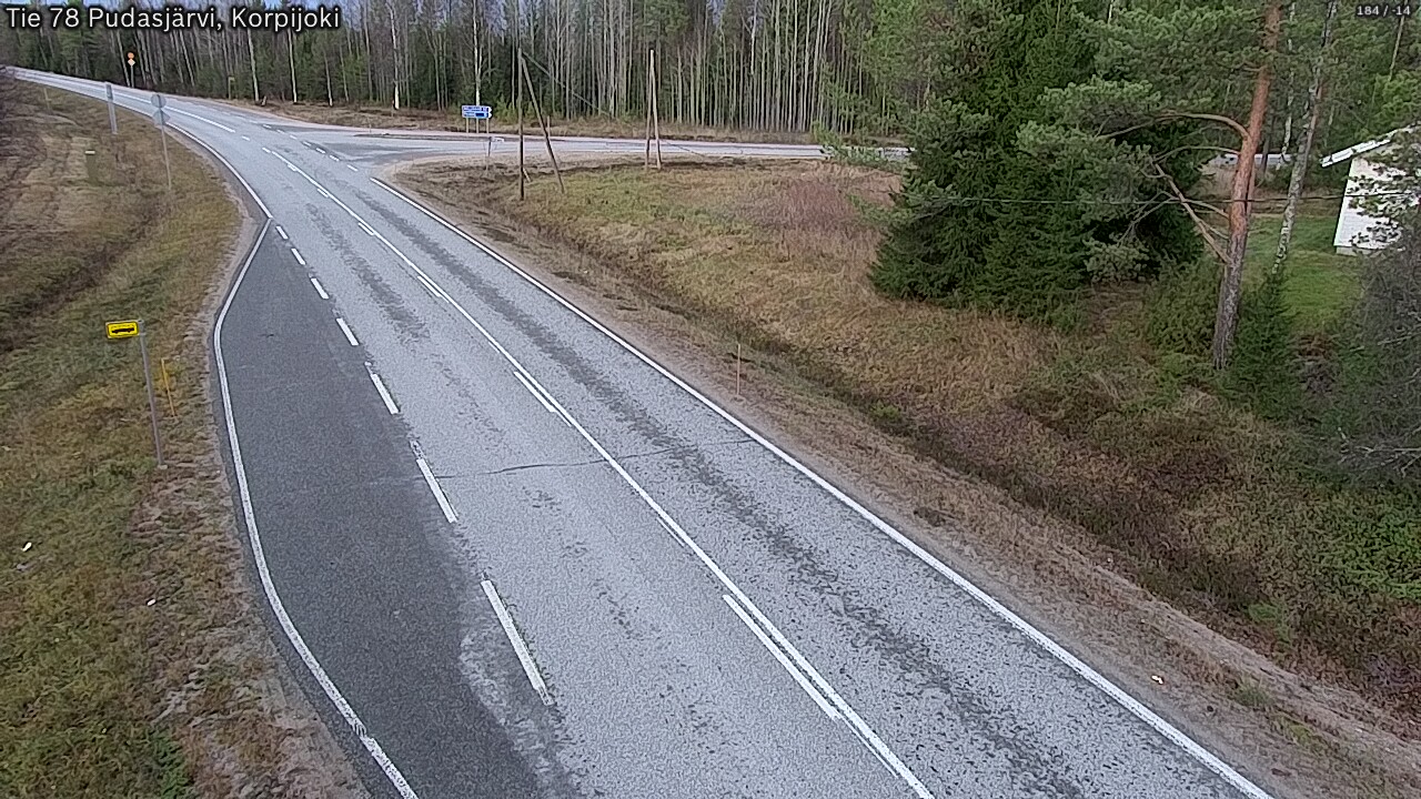 Kelikamerat Kuva Tie 78 Pudasjärvi, Korpijo, Pudasjärvi, Pohjois-Pohjanmaa