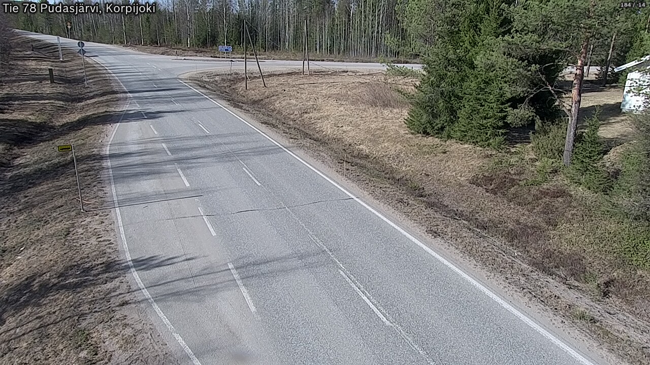 Kelikamerat Kuva Tie 78 Pudasjärvi, Korpijo, Pudasjärvi, Pohjois-Pohjanmaa