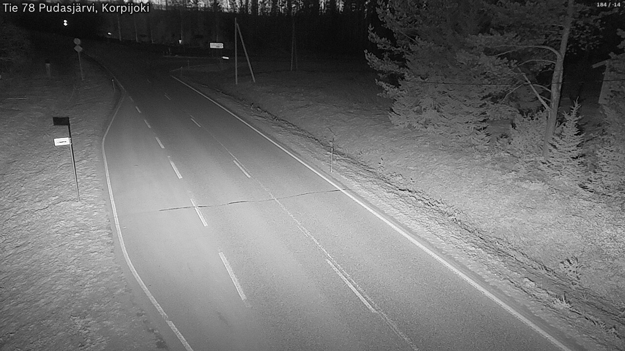 Kelikamerat Kuva Tie 78 Pudasjärvi, Korpijo, Pudasjärvi, Pohjois-Pohjanmaa
