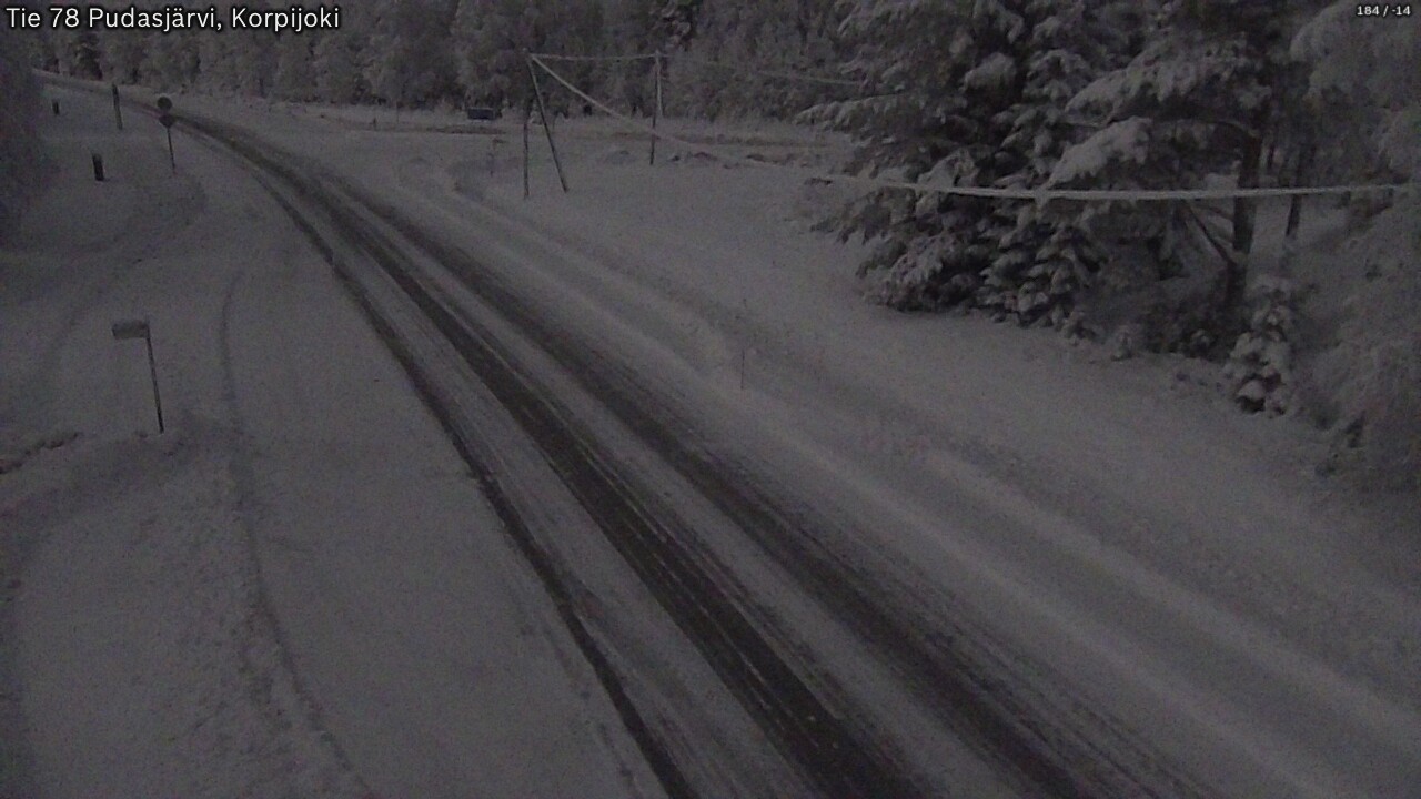 Kelikamerat Kuva Tie 78 Pudasjärvi, Korpijo, Pudasjärvi, Pohjois-Pohjanmaa