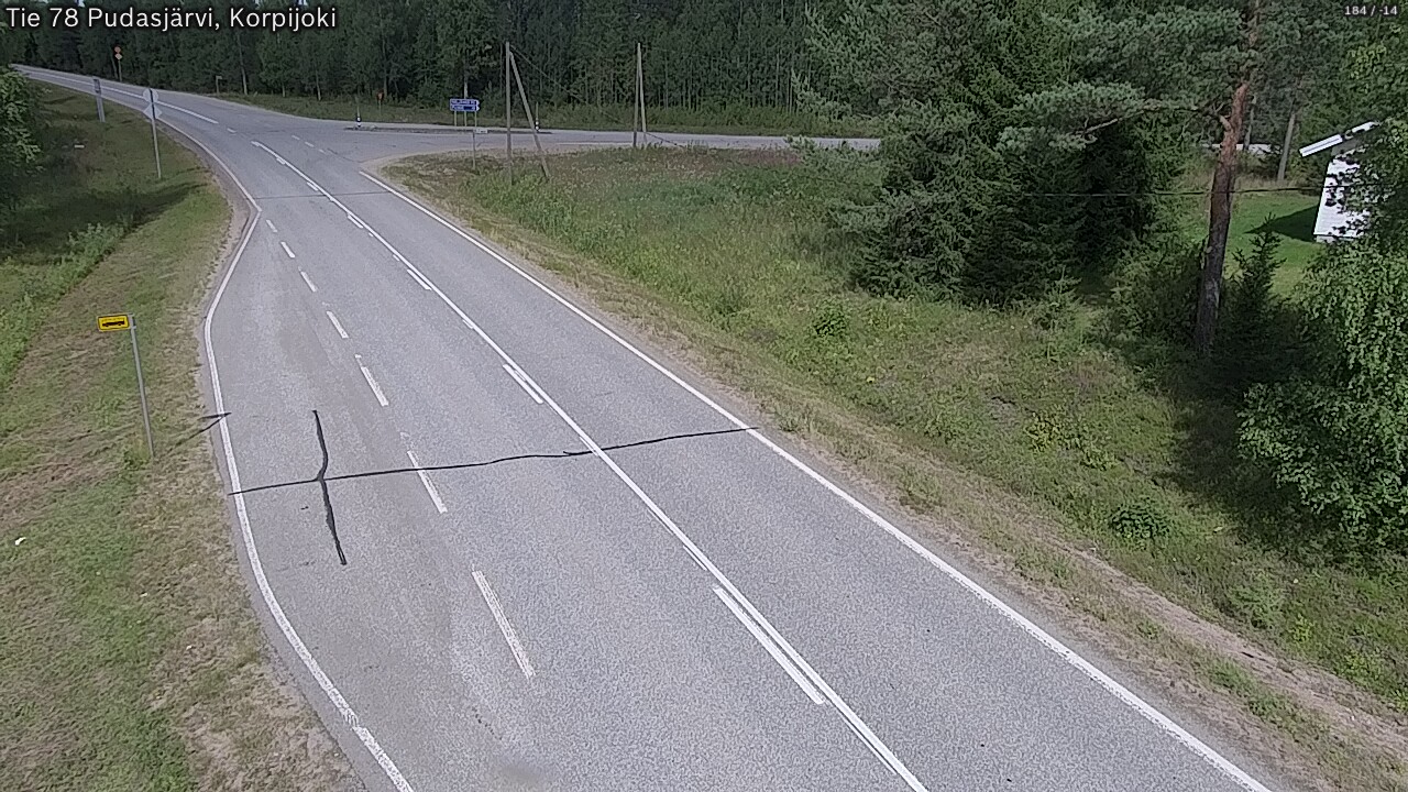 Kelikamerat Kuva Tie 78 Pudasjärvi, Korpijo, Pudasjärvi, Pohjois-Pohjanmaa