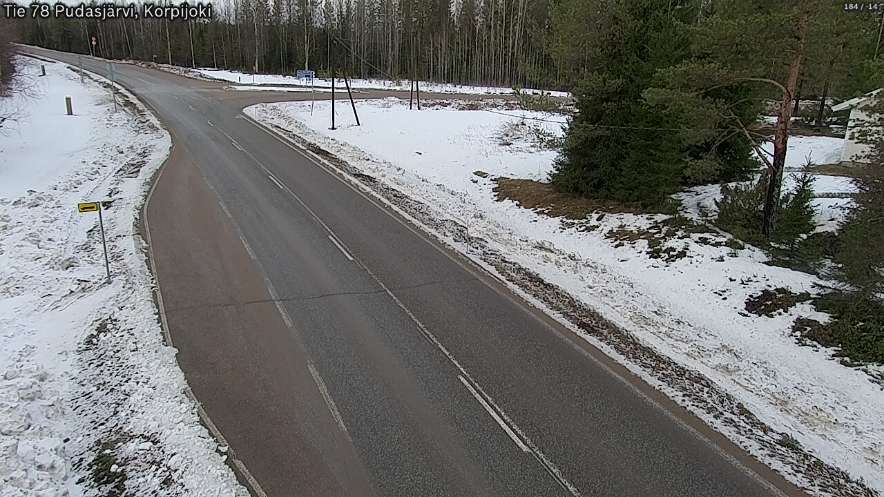 Kelikamerat Kuva Tie 78 Pudasjärvi, Korpijo, Pudasjärvi, Pohjois-Pohjanmaa