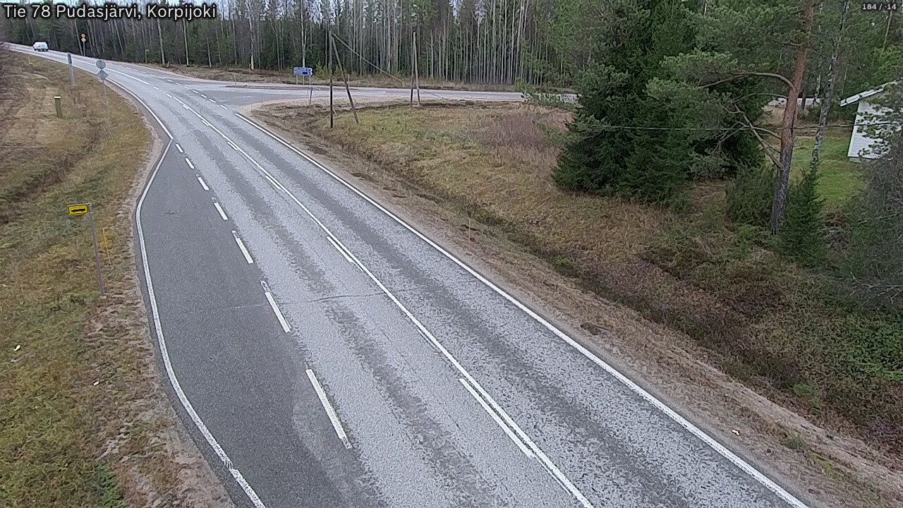 Kelikamerat Kuva Tie 78 Pudasjärvi, Korpijo, Pudasjärvi, Pohjois-Pohjanmaa