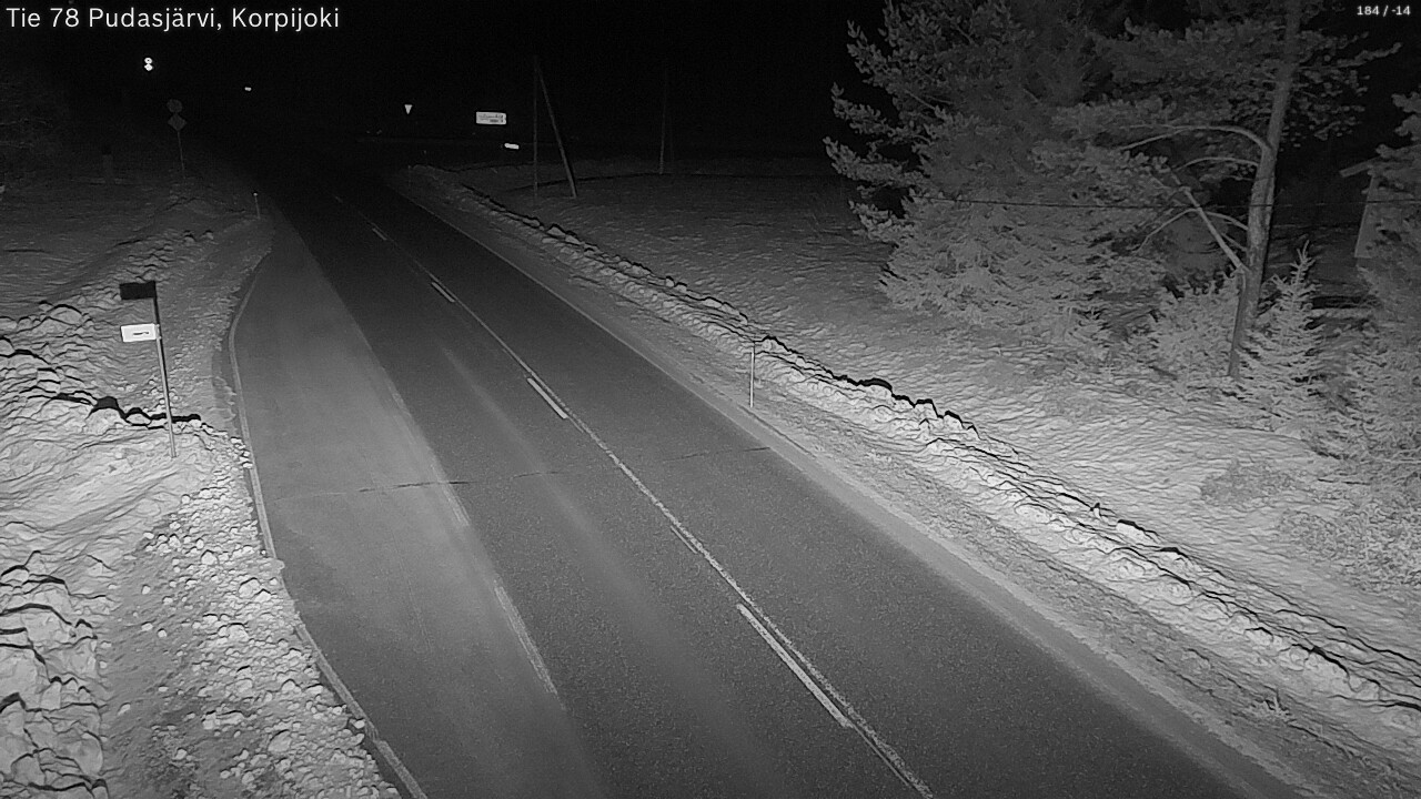 Kelikamerat Kuva Tie 78 Pudasjärvi, Korpijo, Pudasjärvi, Pohjois-Pohjanmaa