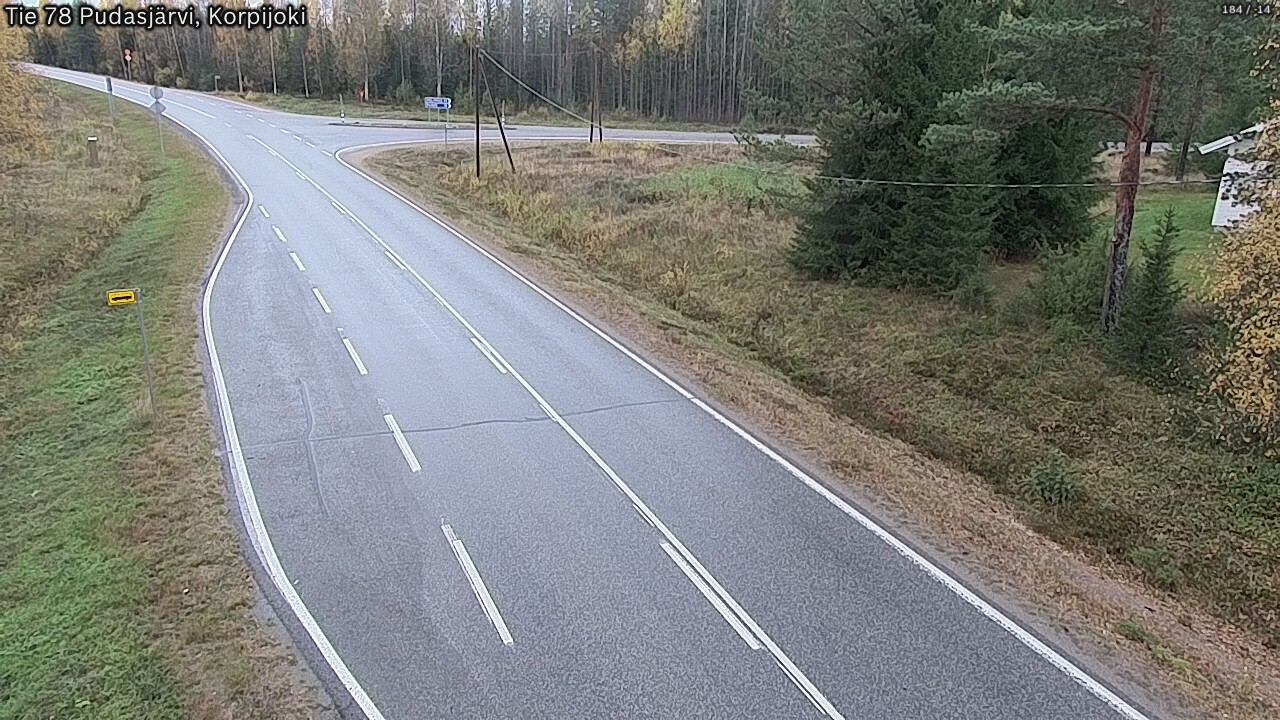 Weather Camera Image Road 78 Pudasjärvi, Korpijoki, Pudasjärvi, Pohjois-Pohjanmaa