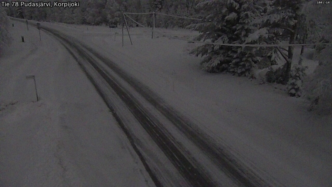Kelikamerat Kuva Tie 78 Pudasjärvi, Korpijo, Pudasjärvi, Pohjois-Pohjanmaa