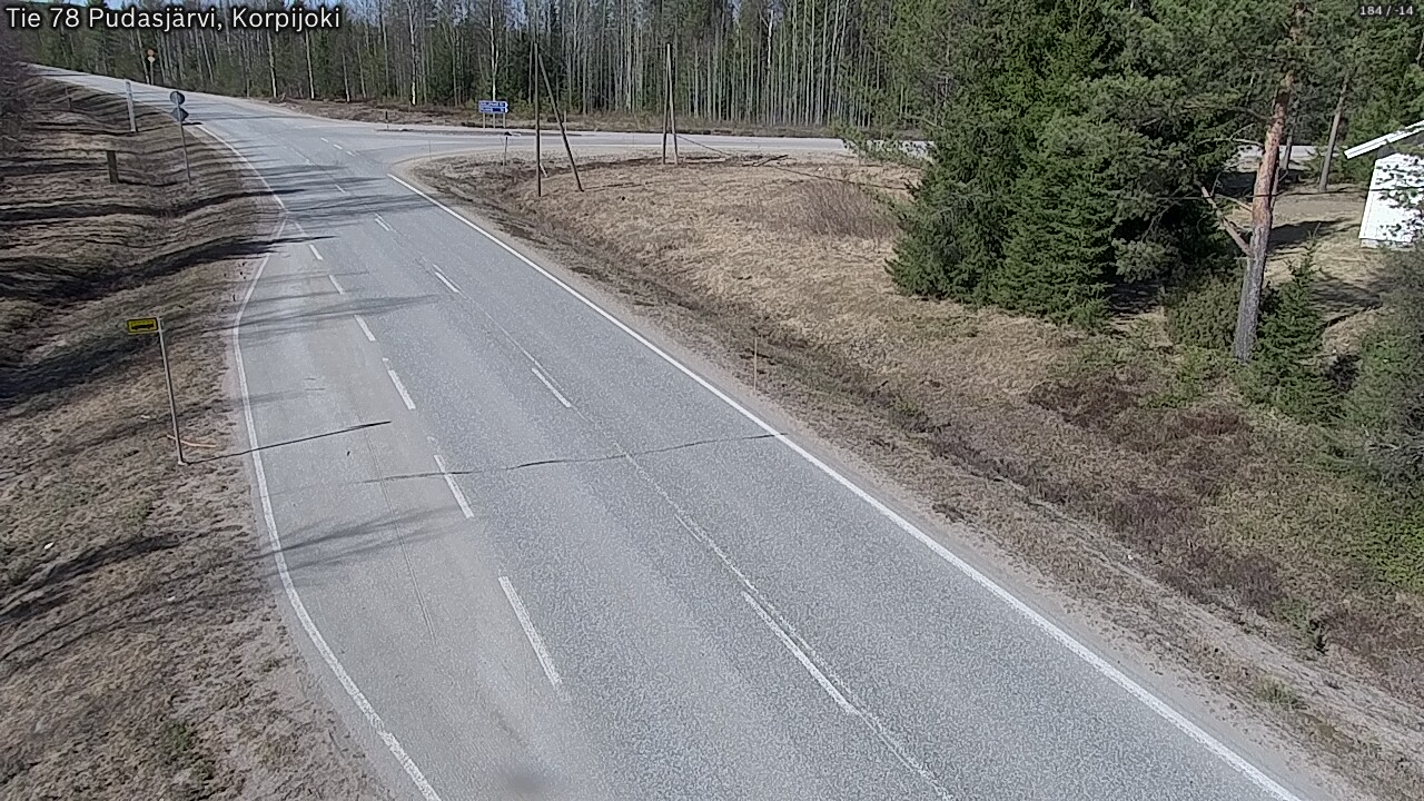 Kelikamerat Kuva Tie 78 Pudasjärvi, Korpijo, Pudasjärvi, Pohjois-Pohjanmaa