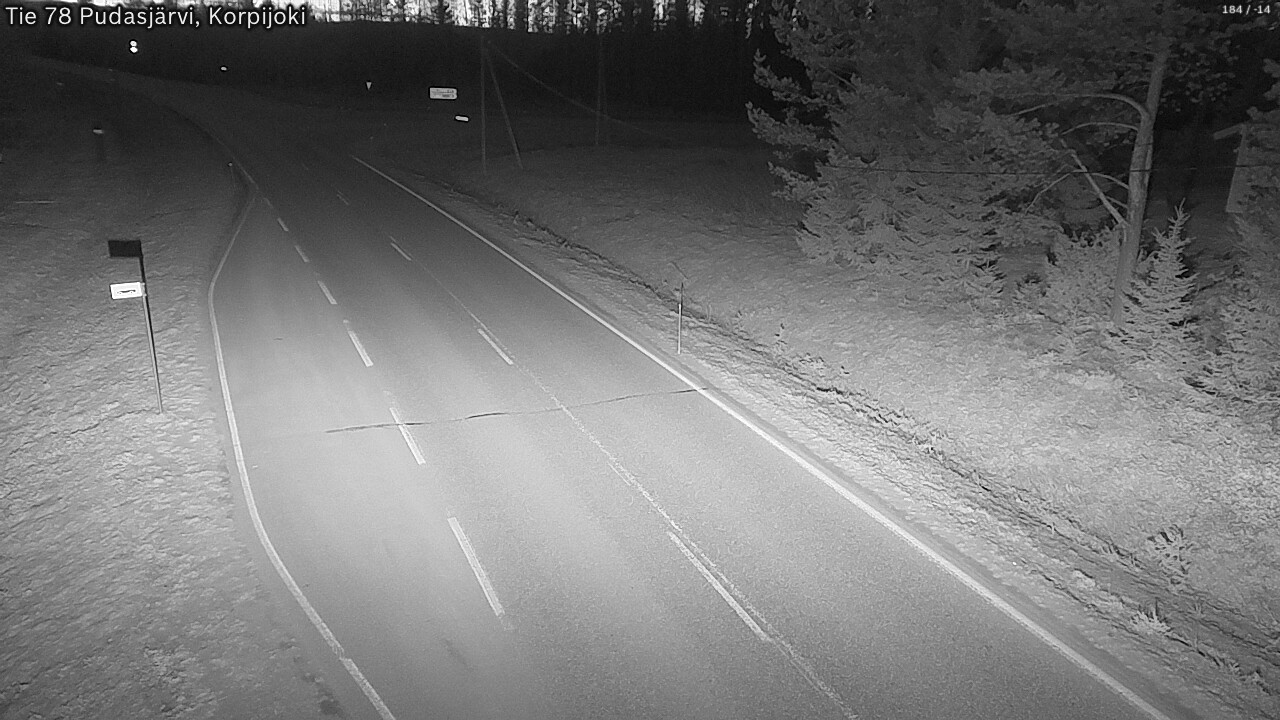 Kelikamerat Kuva Tie 78 Pudasjärvi, Korpijo, Pudasjärvi, Pohjois-Pohjanmaa