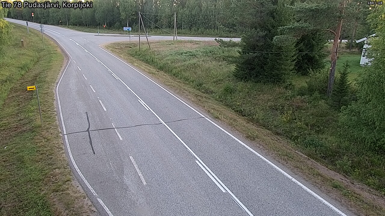 Weather Camera Image Road 78 Pudasjärvi, Korpijoki, Pudasjärvi, Pohjois-Pohjanmaa