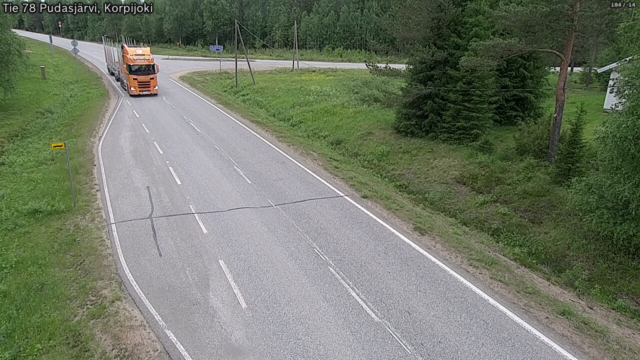 Kelikamerat Kuva Tie 78 Pudasjärvi, Korpijo, Pudasjärvi, Pohjois-Pohjanmaa