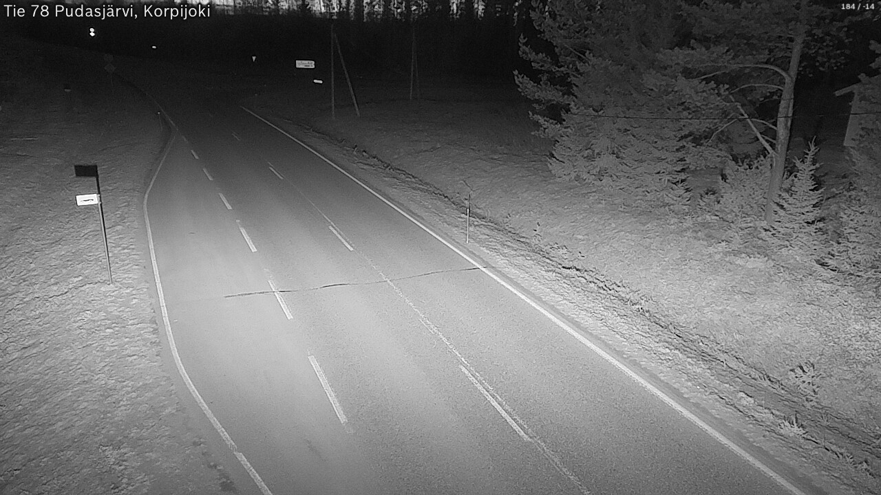 Kelikamerat Kuva Tie 78 Pudasjärvi, Korpijo, Pudasjärvi, Pohjois-Pohjanmaa