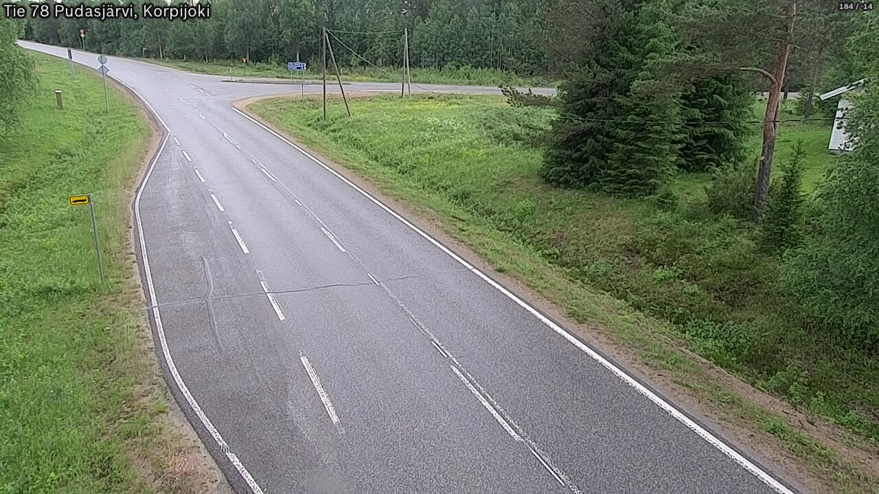 Kelikamerat Kuva Tie 78 Pudasjärvi, Korpijo, Pudasjärvi, Pohjois-Pohjanmaa