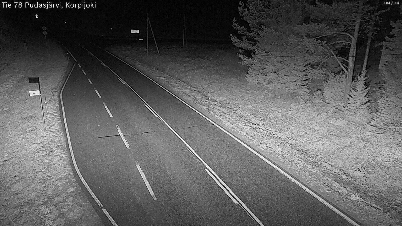 Kelikamerat Kuva Tie 78 Pudasjärvi, Korpijo, Pudasjärvi, Pohjois-Pohjanmaa