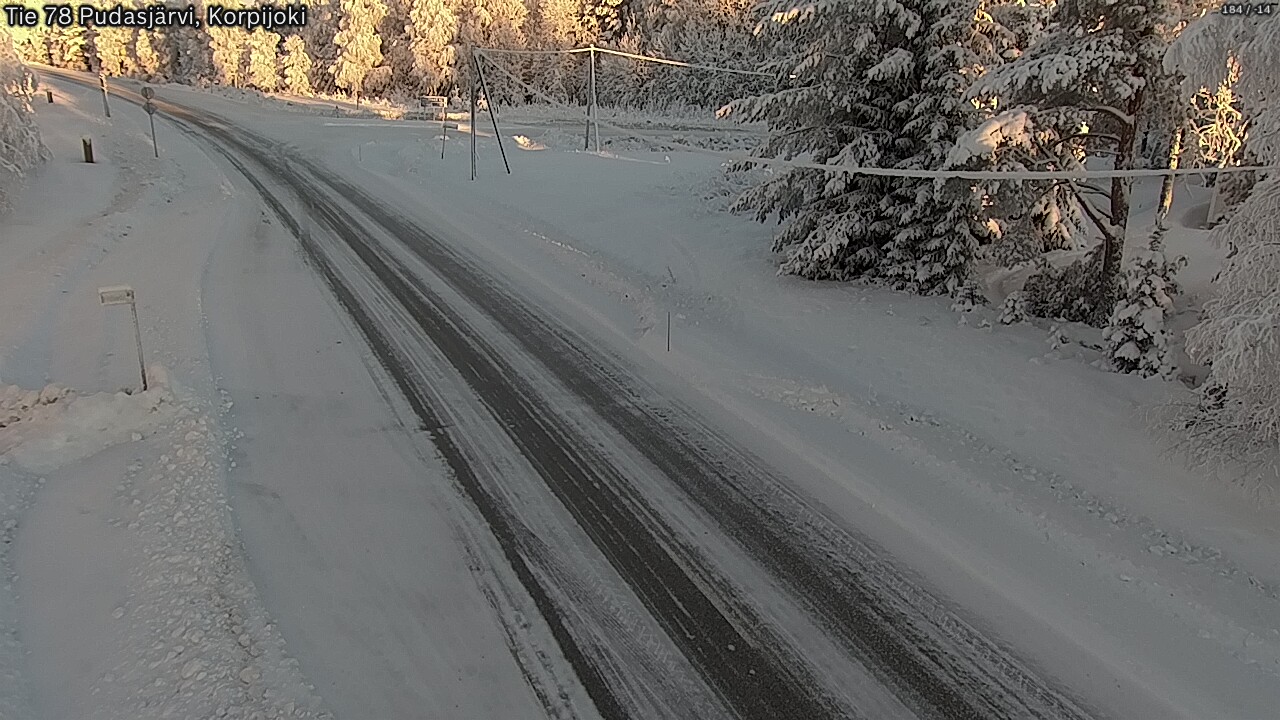 Weather Camera Image Road 78 Pudasjärvi, Korpijoki, Pudasjärvi, Pohjois-Pohjanmaa