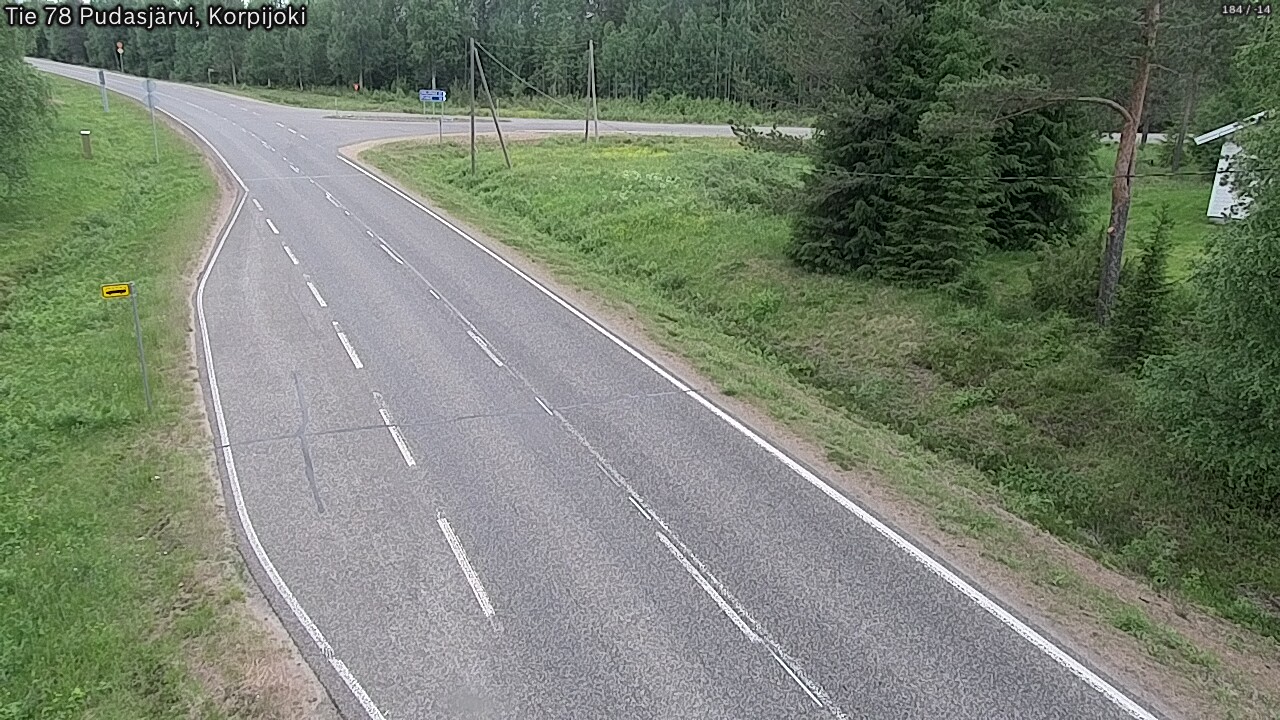 Kelikamerat Kuva Tie 78 Pudasjärvi, Korpijo, Pudasjärvi, Pohjois-Pohjanmaa