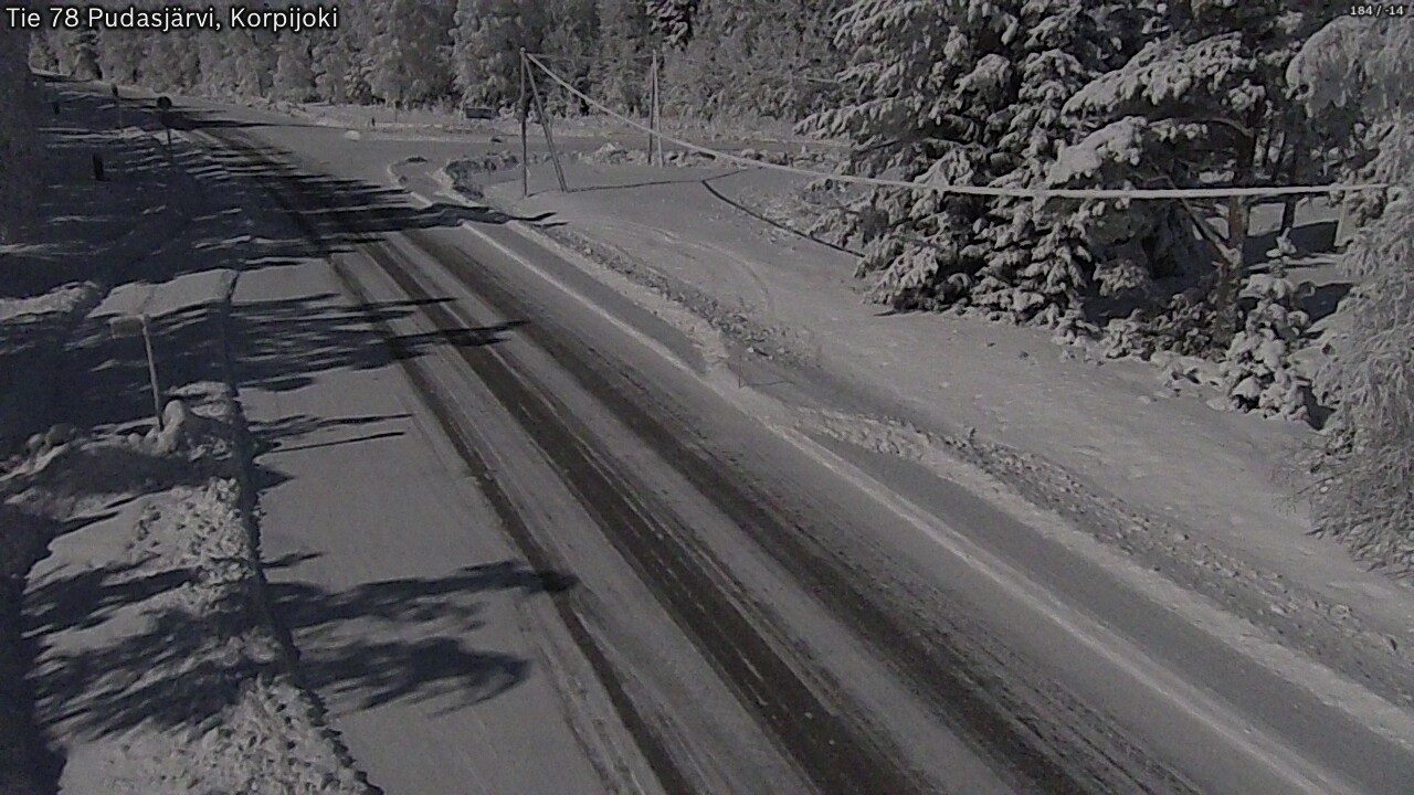 Weather Camera Image Road 78 Pudasjärvi, Korpijoki, Pudasjärvi, Pohjois-Pohjanmaa