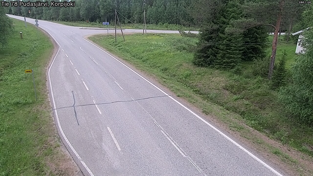 Kelikamerat Kuva Tie 78 Pudasjärvi, Korpijo, Pudasjärvi, Pohjois-Pohjanmaa