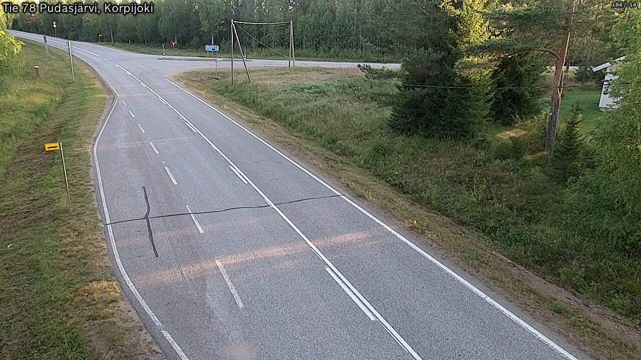 Weather Camera Image Road 78 Pudasjärvi, Korpijoki, Pudasjärvi, Pohjois-Pohjanmaa