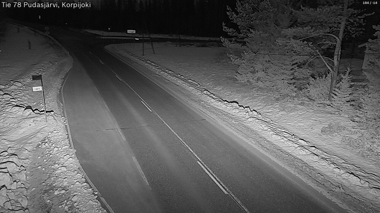 Kelikamerat Kuva Tie 78 Pudasjärvi, Korpijo, Pudasjärvi, Pohjois-Pohjanmaa