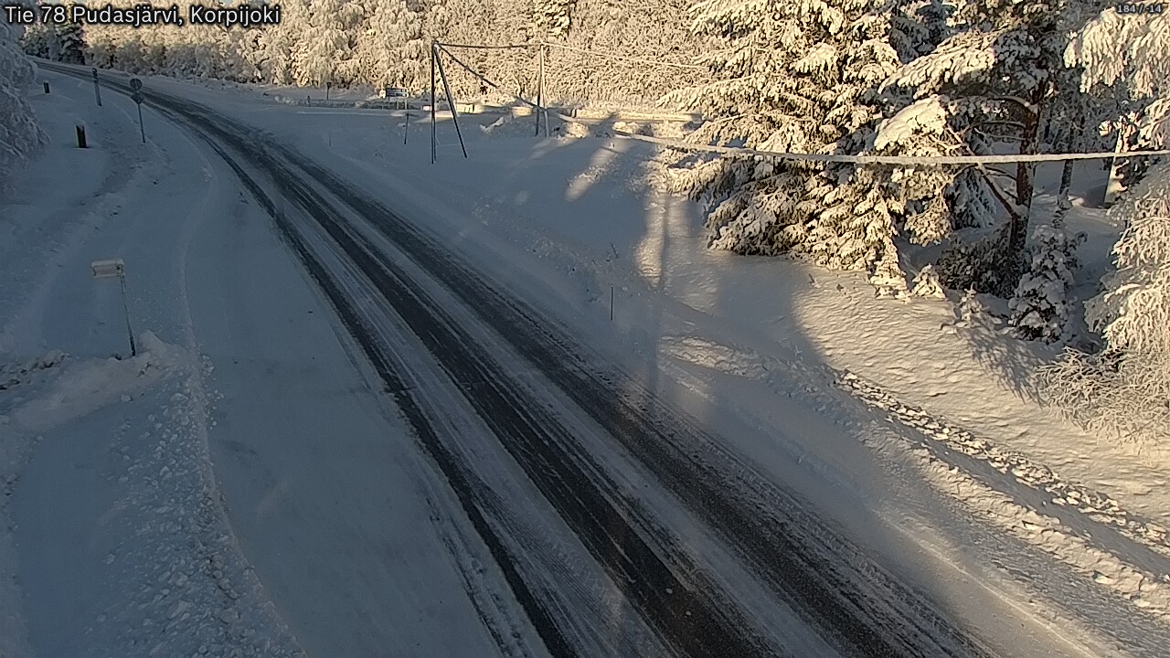 Weather Camera Image Road 78 Pudasjärvi, Korpijoki, Pudasjärvi, Pohjois-Pohjanmaa